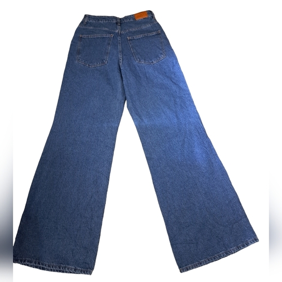 LUNENDER BRAZIL high waist wide leg jeans cut out waistband grunge EMO EU 40 - Picture 2 of 14